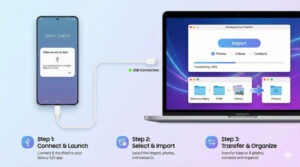 Smart Switch를 이용해 갤럭시 폰과 맥북 간 사진을 전송하는 방법