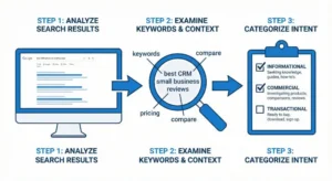 검색 의도 분석 프로세스: 직접 검색부터 의도 파악까지 단계별 플로우차트